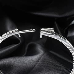 14K WHITE GOLD 2CTW DIAMOND INSIDE-OUT HOOP EARRINGS